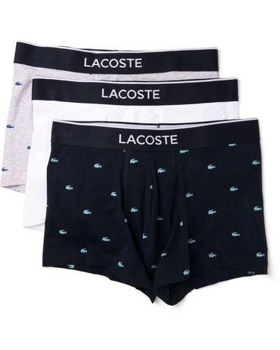 Lacoste Set aus drei Shorts mit Logo-Print - Blau