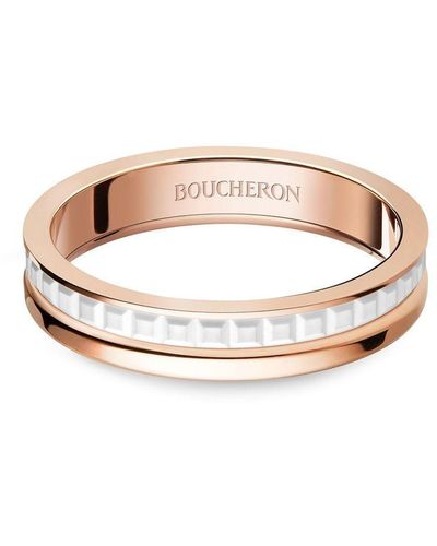 Boucheron 18kt Rose Gold Quatre White Edition Wedding Band Ring