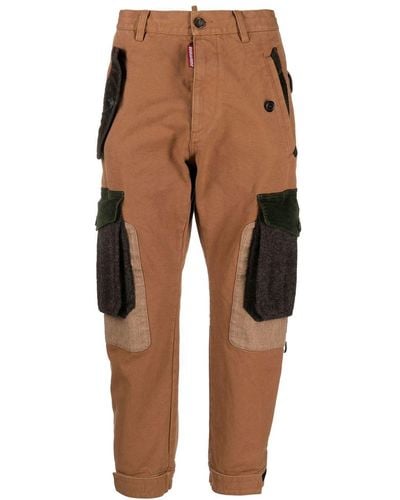 DSquared² Pantalones tipo cargo ajustados - Marrón