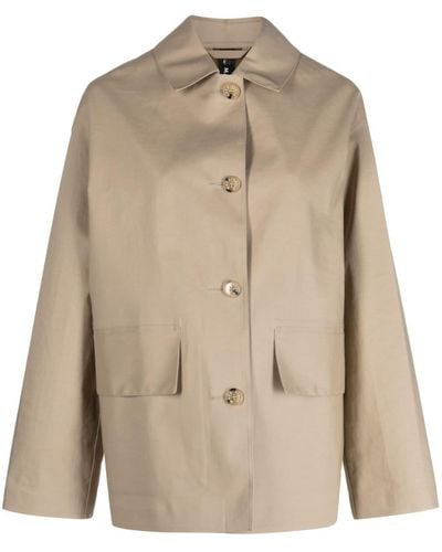 Mackintosh Zinnia Button-up Long-sleeve Cotton Jacket - Natural