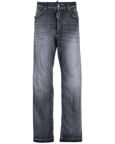 DSquared² | Jeans in cotone a gamba dritta effetto stonewashed | female | NERO | 42 - Blu