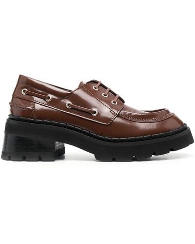 BY FAR Stanley 50mm Platform Loafers - Brown