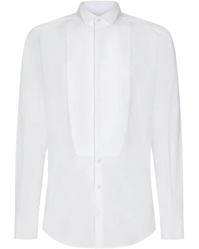 Dolce & Gabbana ゴールドフィット タキシードシャツ - ホワイト