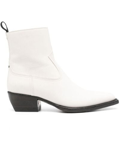 Golden Goose Debbie 45mm Leather Boots - White