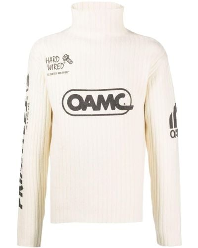 OAMC Ribbed-knit Wool Jumper - Natural