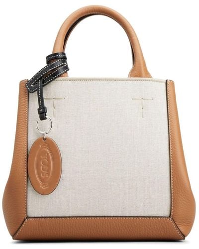 Tod's Handtasche in Colour-Block-Optik - Natur