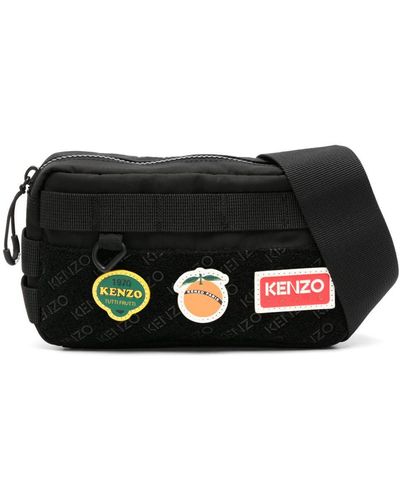 KENZO Marsupio Jungle con applicazione - Nero