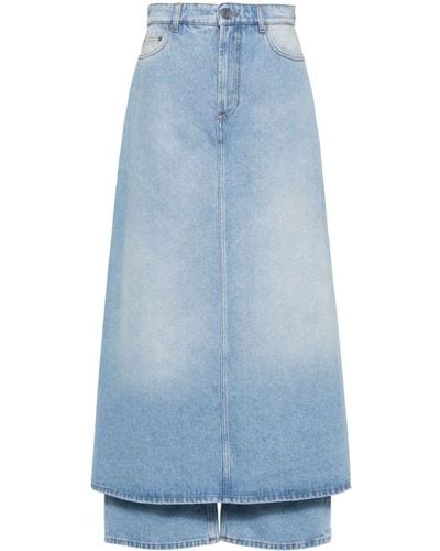 Jean Paul Gaultier Overlapping-panel Straight Jeans - Blue