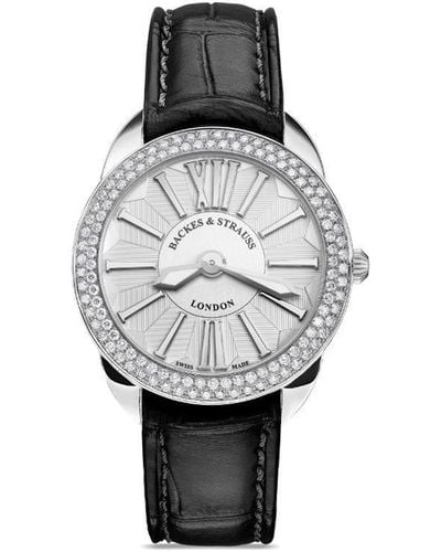 Backes & Strauss Reloj Piccadilly Renaissance Steel de 33mm - Blanco