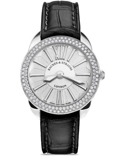 Backes & Strauss Orologio Piccadilly Renaissance Steel 33mm - Bianco