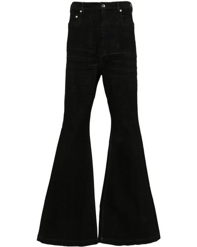 Rick Owens Jean évasé Bolan à taille haute - Noir