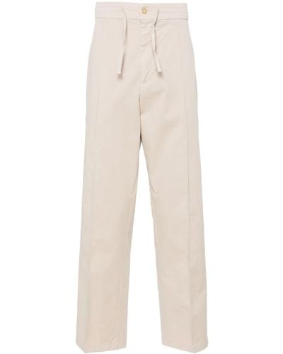 Canali Mid-rise Tapered Trousers - Natural