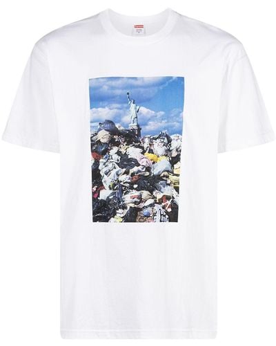 Supreme T-shirt à imprimé graphique Trash - Bleu