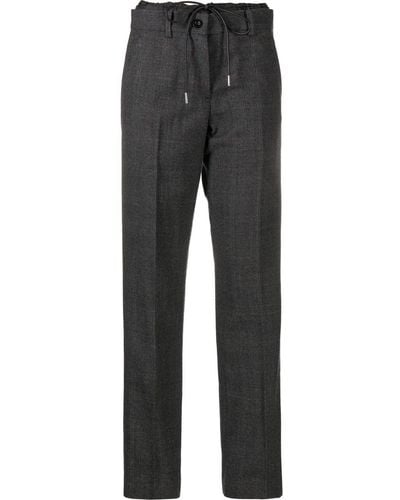 Sacai Drawstring-fastening Straight-leg Pants - Gray