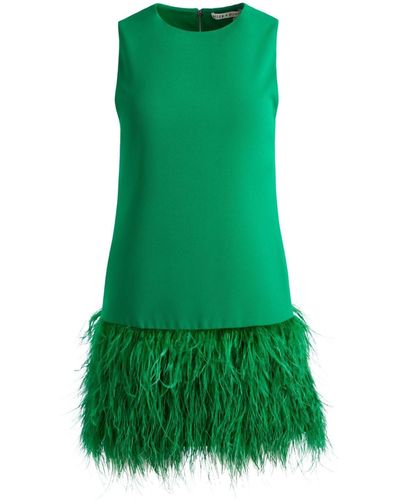 Alice + Olivia Mini-jurk Met Veren Afwerking - Groen