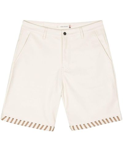 Honor The Gift Stitch-detail Faux-leather Shorts - Natural