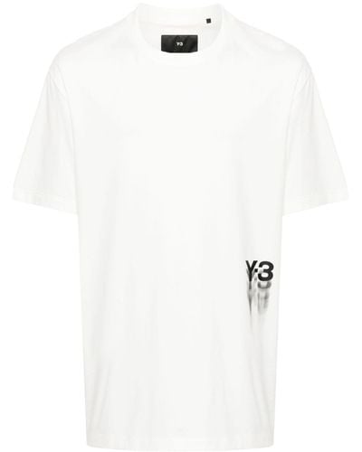 Y-3 Katoenen T-shirt Met Print - Wit