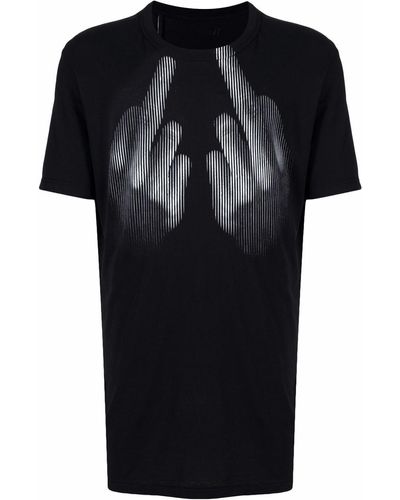 Boris Bidjan Saberi 11 T-shirt Met Logoprint - Zwart