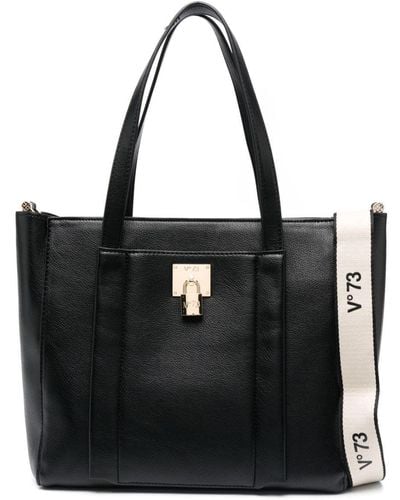 V73 Titania Padlock-detail Tote Bag - Black