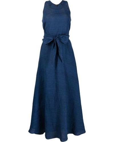 Aspesi Maxi-jurk Met Ceintuur - Blauw