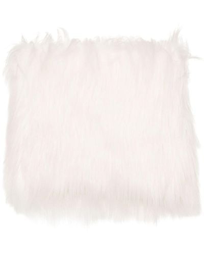 Styland Faux-fur Short Skirt - White