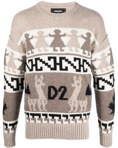 DSquared² Sweaters Red - Gray