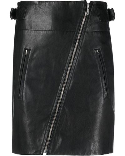 Isabel Marant High-waisted Leather Skirt - Black