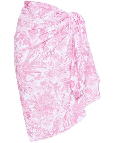 Melissa Odabash Floral-print Wrap Pareo - Pink
