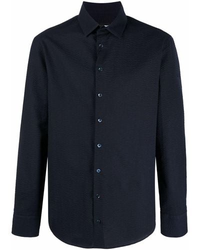 Giorgio Armani Camisa con botones y manga larga - Azul