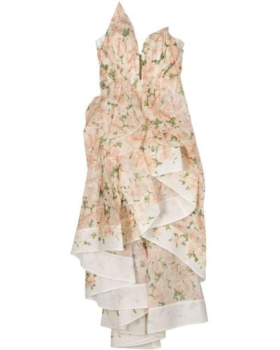 Zimmermann Natura フローラル ドレス - ホワイト