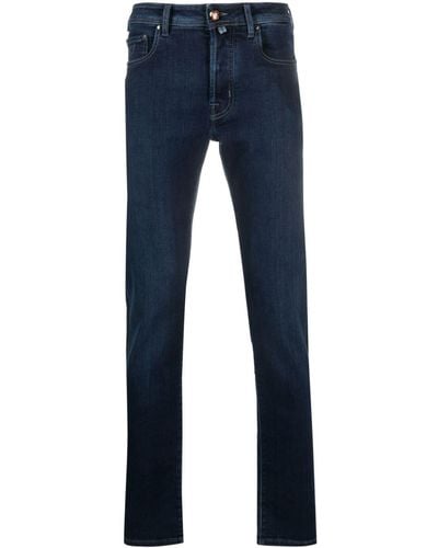 Jacob Cohen Skinny-Jeans mit Logo-Patch - Blau