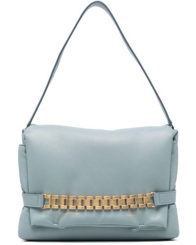 Victoria Beckham Chain-detailing Shoulder Bag - Blue