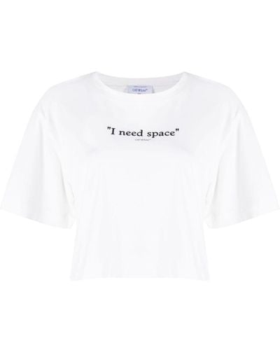 Off-White c/o Virgil Abloh Camiseta con eslogan estampado - Blanco