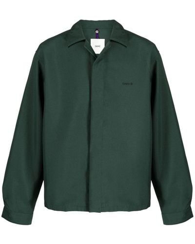OAMC Graphic-print Cotton Shirt - Green