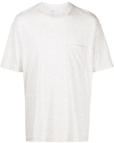 John Elliott Distressed-finish Cotton T-shirt - Gray