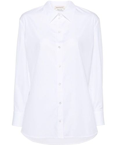 Alexander McQueen Poplin Cotton Shirt - White