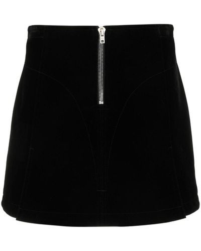 we11done Half-zip A-line Skirt - Black