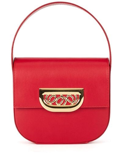 D'Estree Small Martin Leather Shoulder Bag - Red