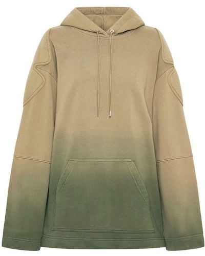 Dion Lee Sunfade Ombré Padded Hoodie - Green
