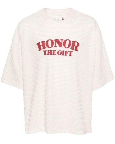 Honor The Gift Camiseta Stripe Box - Blanco