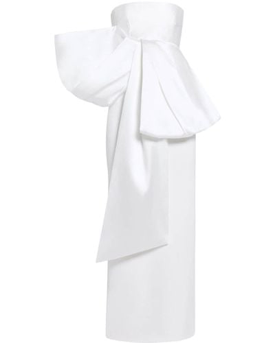 Solace London Robe longue Maeve à détail de nœud - Blanc