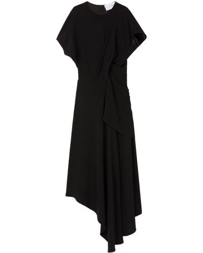 AZ FACTORY Gathered-detail Short-sleeve Dress - Black