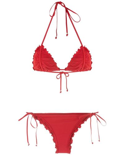 Amir Slama Ripple Effect Bikini Set - Red