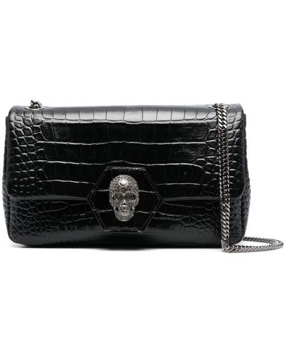 Philipp Plein Crystal Skull-detail Shoulder Bag - Black