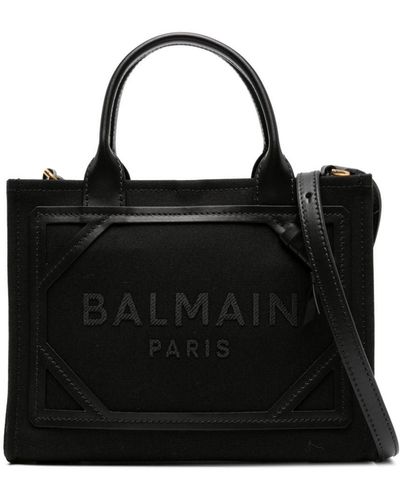 Balmain B-army Canvas Tote Bag - Black
