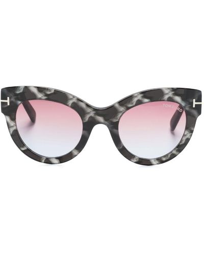 Tom Ford Lucilla Cat-eye Frame Sunglasses - Black