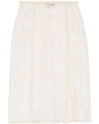 Zadig & Voltaire Justicia Floral-lace Skirt - White