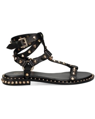 Ash Gilda Leather Sandals - Black