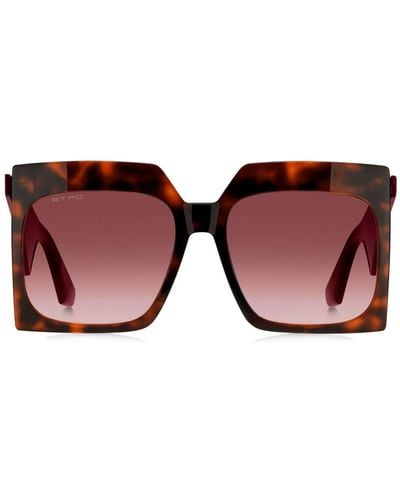 Etro Tailoring Oversize-frame Sunglasses - Red
