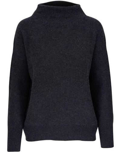 Vince Mock-neck Cashmere Jumper - Blue